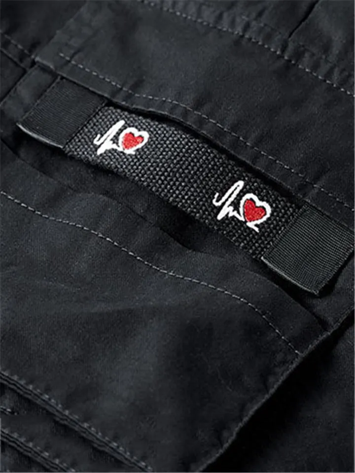 Mens Outdoor Multi-pocket Cargo Cotton Shorts