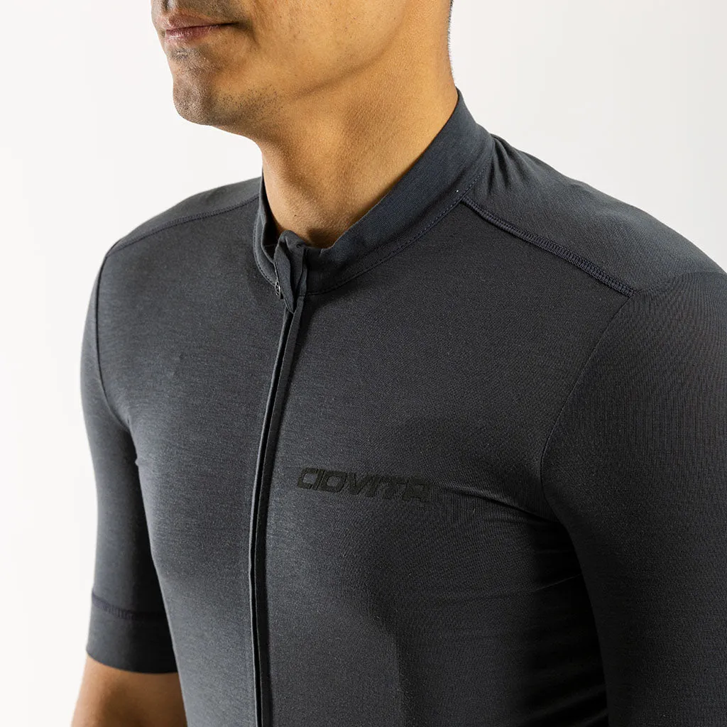 Men's Pecora Merino Cycling Jersey (Charcoal)