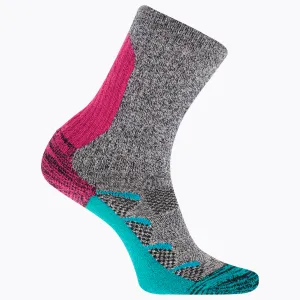 Merrell Kids' Midweight Breathable Moab Crew Sock with Sustainable Coolmax Fast Dry Moisture Wicking