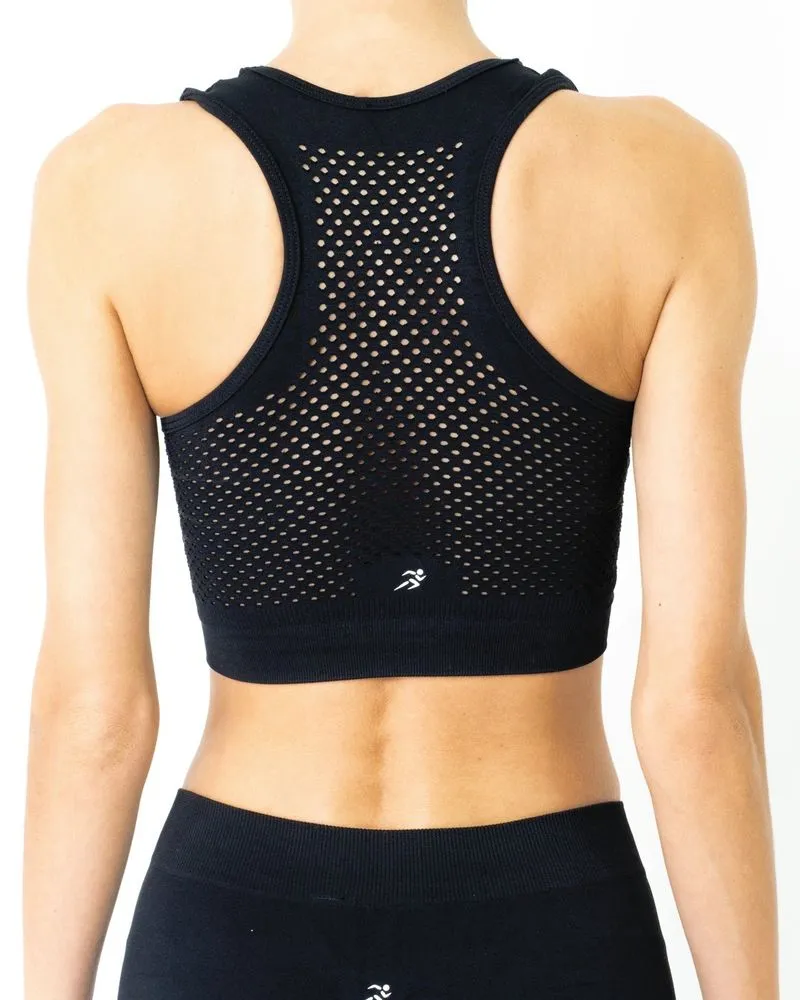 Milano Seamless Set - Leggings & Sports Bra - Black [MADE IN ITALY]