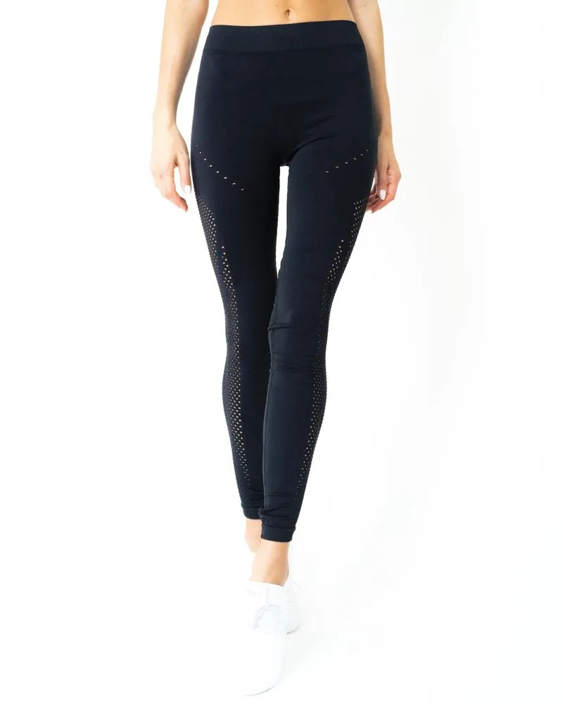 Milano Seamless Set - Leggings & Sports Bra - Black [MADE IN ITALY]