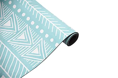 MOOR Premium Design Suede 72 x 24 Inch 6mm Tribal Print Yoga Mat Non Slip High Density Anti-Tear Fitness Exercise Floor Pilates Workout