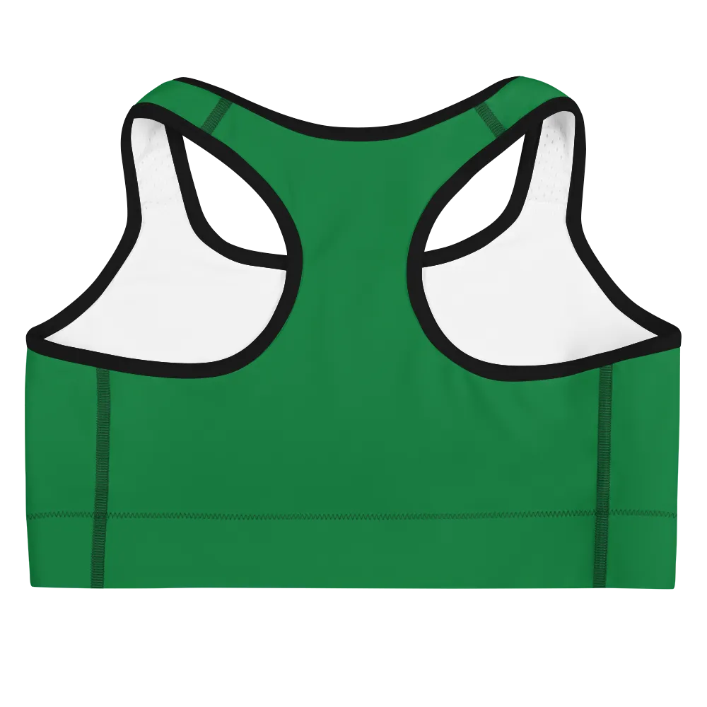 Muthoni Green Moisture Wicking Medium Support Racerback Sports Bra
