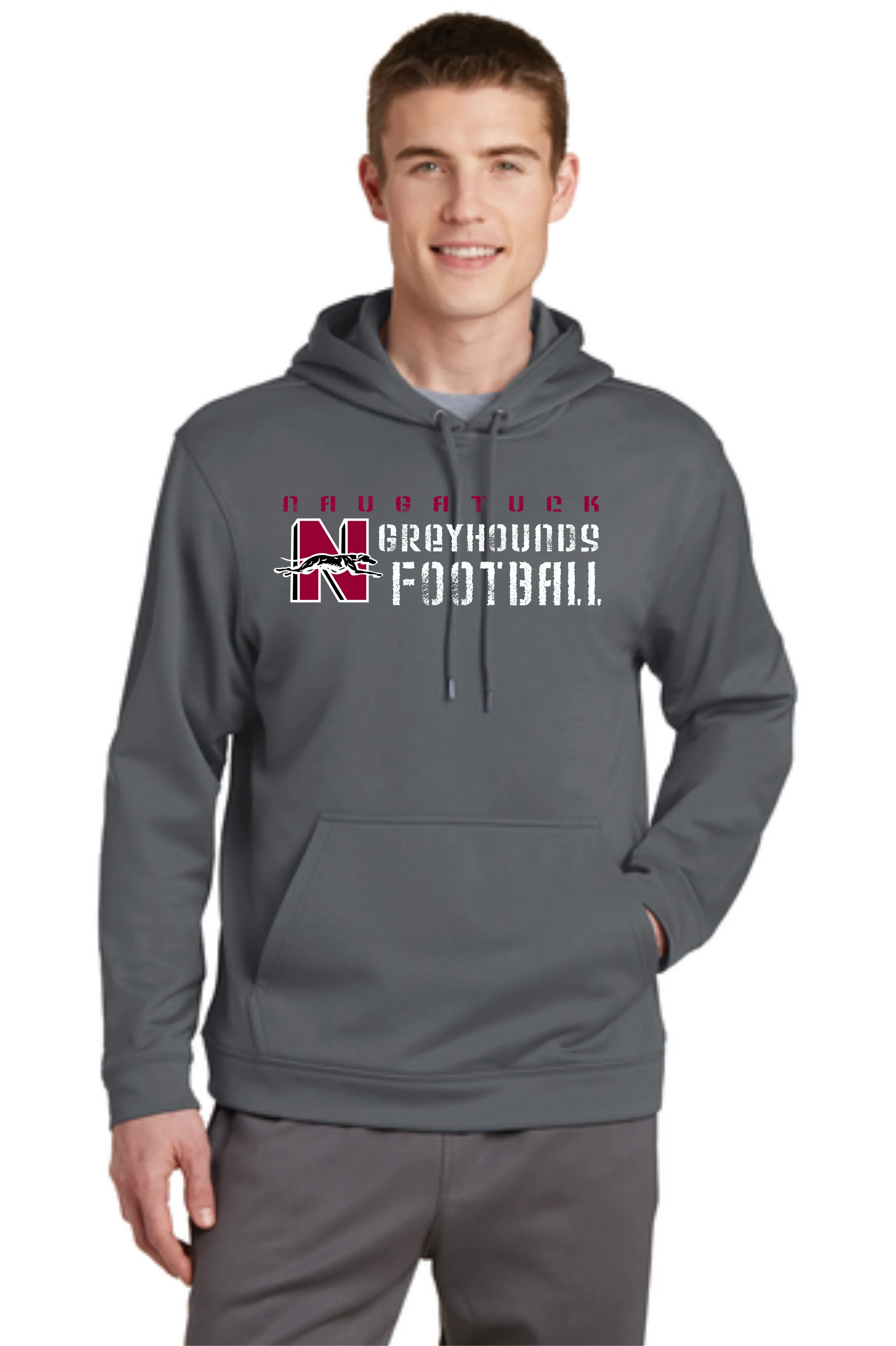 Naugatuck Football Performance Blend Hooded Sweatshirt