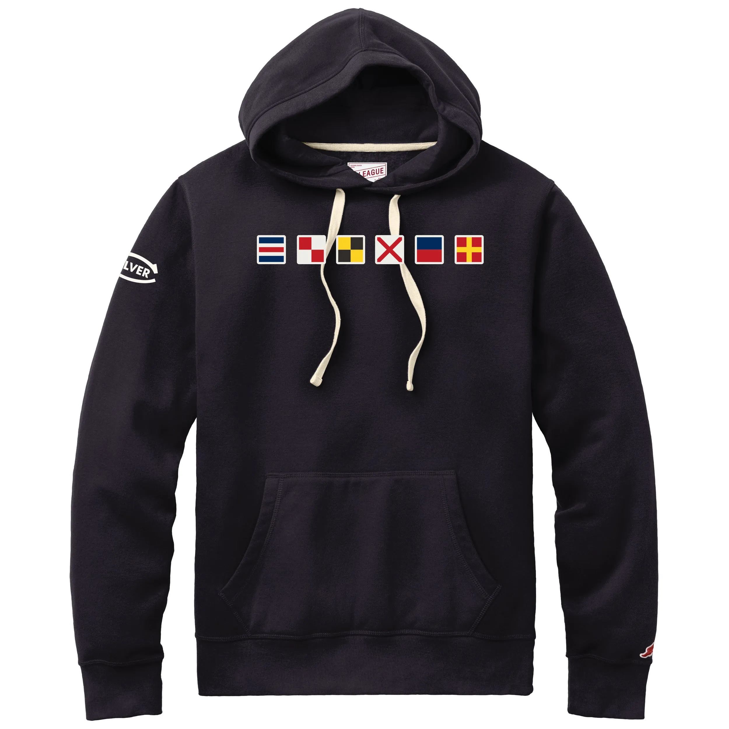 Navy Code Flags Stadium Hood - Navy