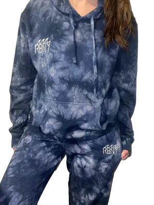 Navy Embroidered RBNY Wave Logo Tie Dye Sweats
