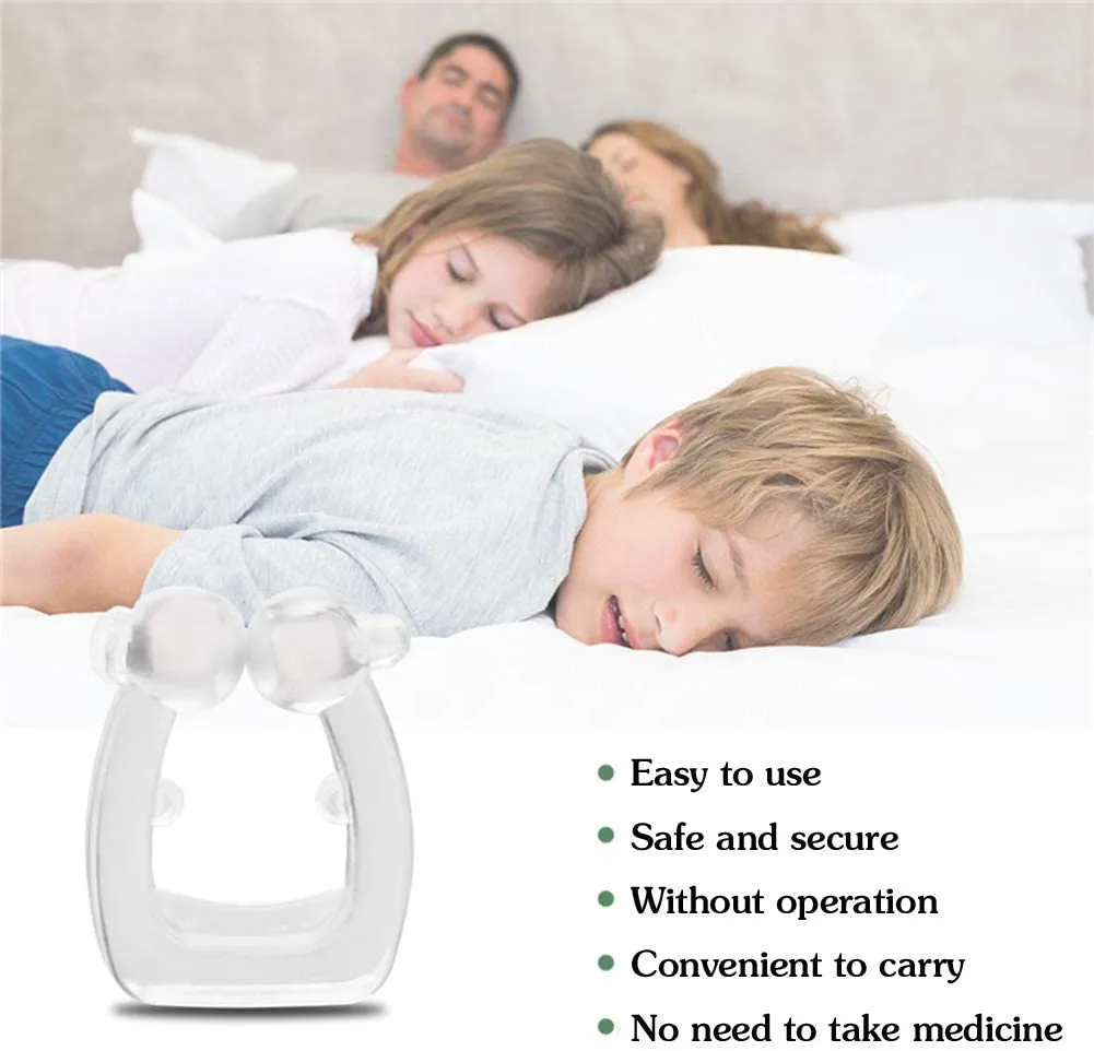 New in box! Anti Snore Clip, Anti Snoring Devices Silicone Magnetic Stop Snoring Nose Device Professional Sleeping Aid Relieve Snore for Men Women (4 pcs)