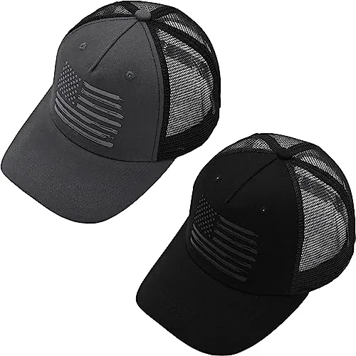 Painted Flag Five Panel Trucker Hat by Funky Junque