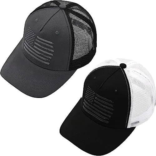 Painted Flag Five Panel Trucker Hat by Funky Junque