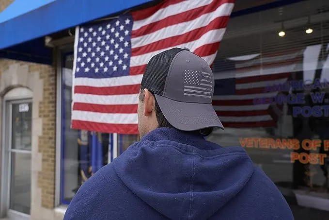 Painted Flag Five Panel Trucker Hat by Funky Junque