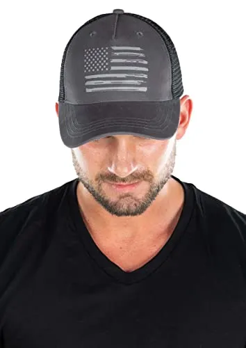Painted Flag Five Panel Trucker Hat by Funky Junque