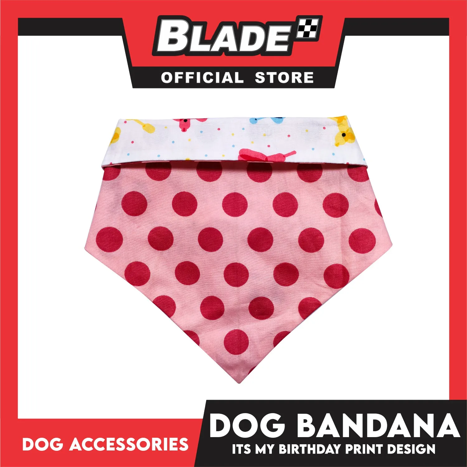 Pet Bandana Collar Scarf Reversible Its's My Birthday! Designs DB-CTN28M (Medium) Perfect Fit For Dogs And Cats, Breathable, Soft Lightweight Pet Bandana