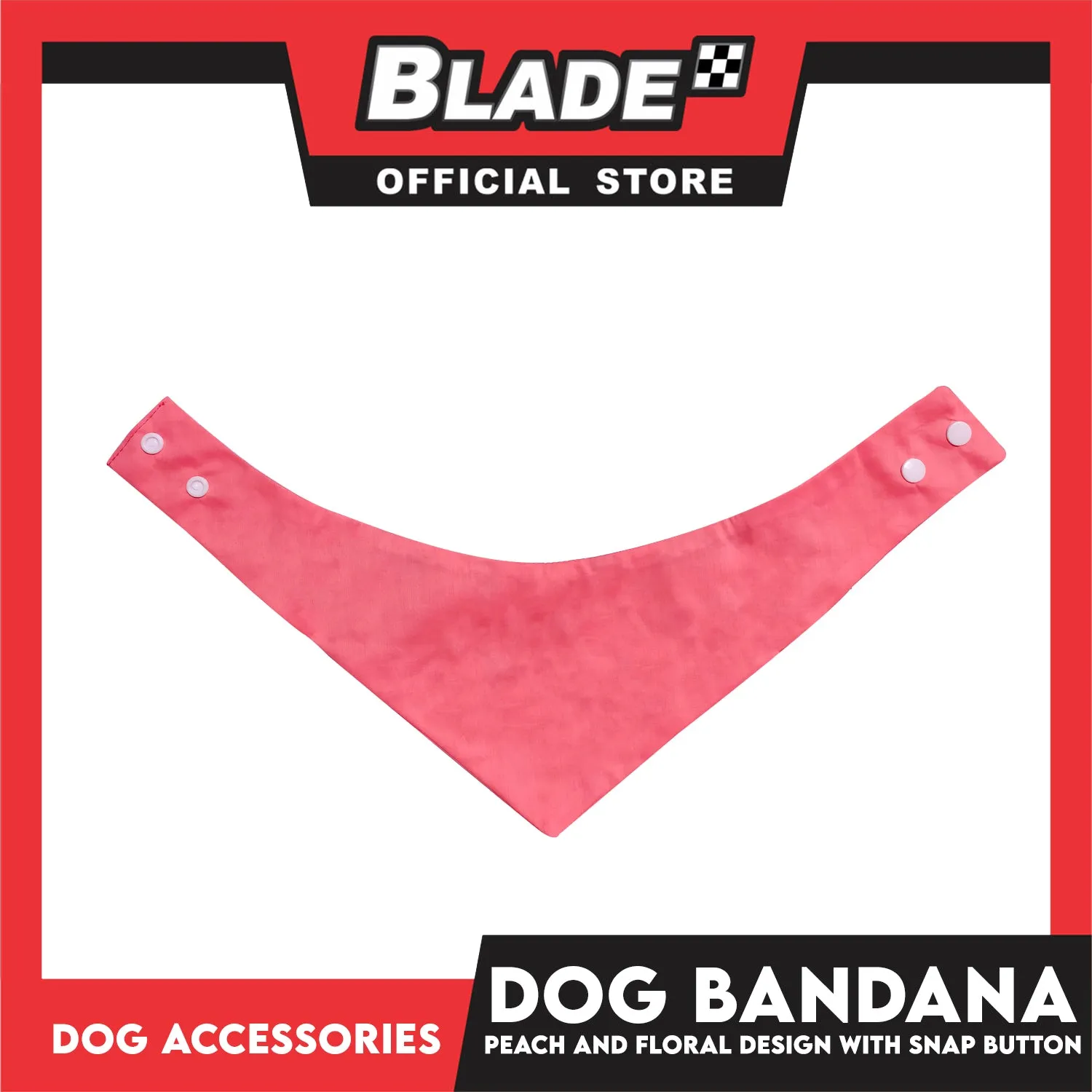 Pet Bandana Collar Scarf Reversible Tangerine With Pink Floral Collar Designs DB-CTN27M (Medium) Perfect Fit For Dogs And Cats, Breathable, Soft Lightweight Pet Bandana