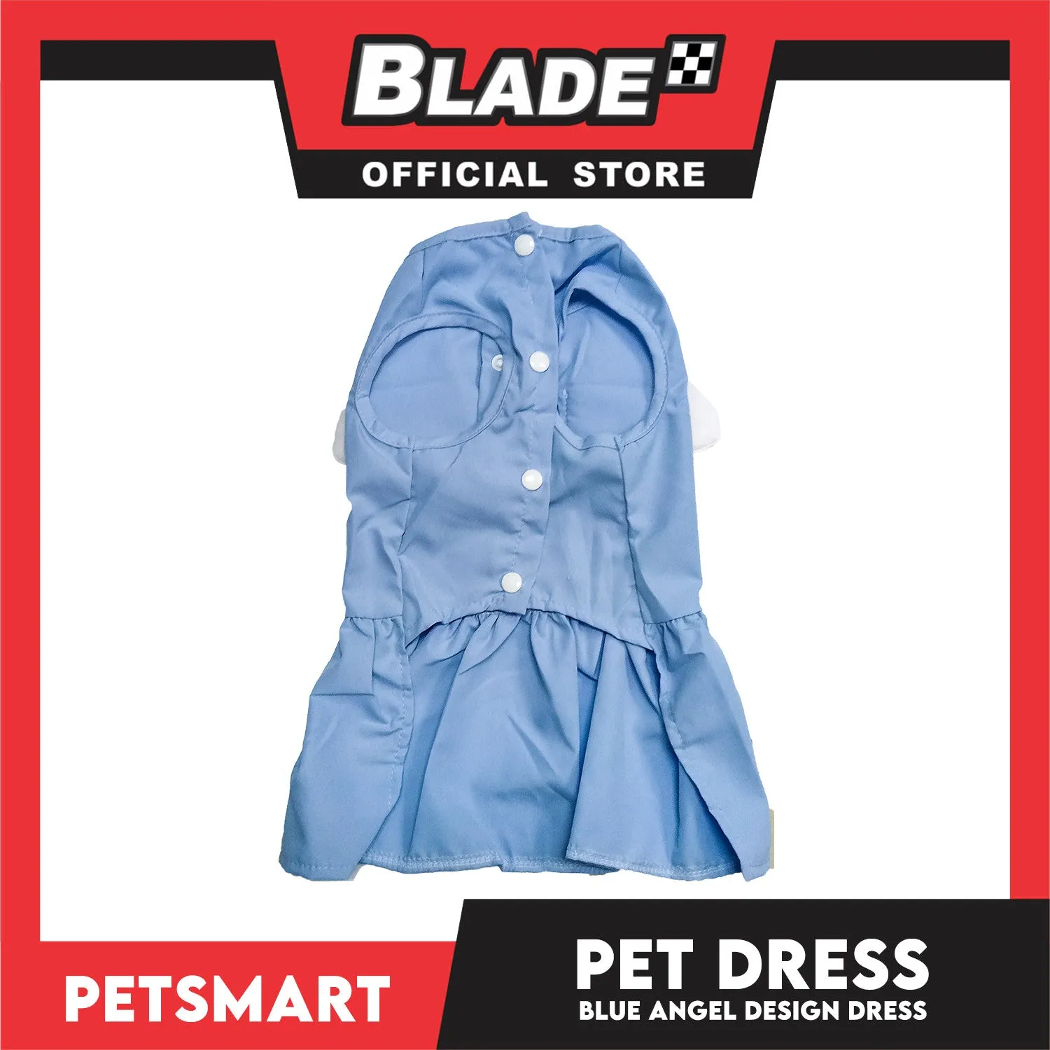 Pet Dress Blue Angel Design (Medium) Pet Clothes