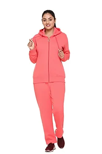 PIPASA Women and Girls Sports Gym Wear Casual warm Track Suit For Winter (XL, CARROT LINE)