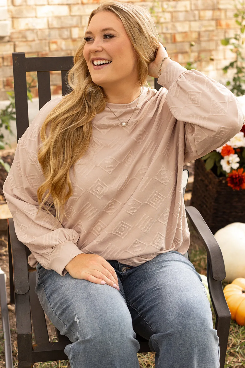 Plus Size Crew Neck Sweatshirt