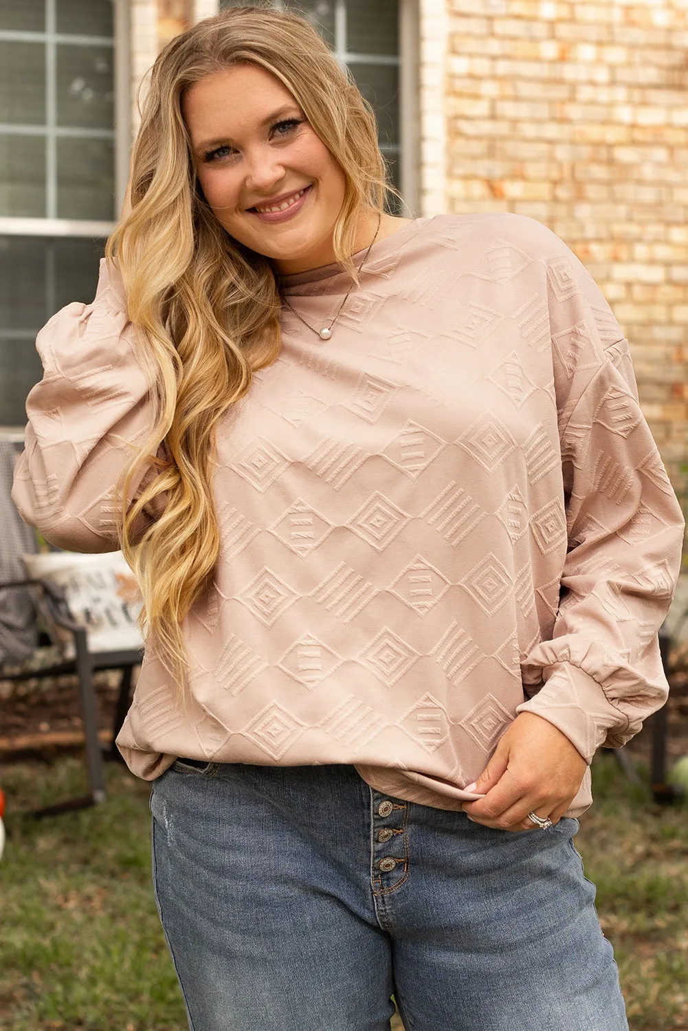 Plus Size Crew Neck Sweatshirt