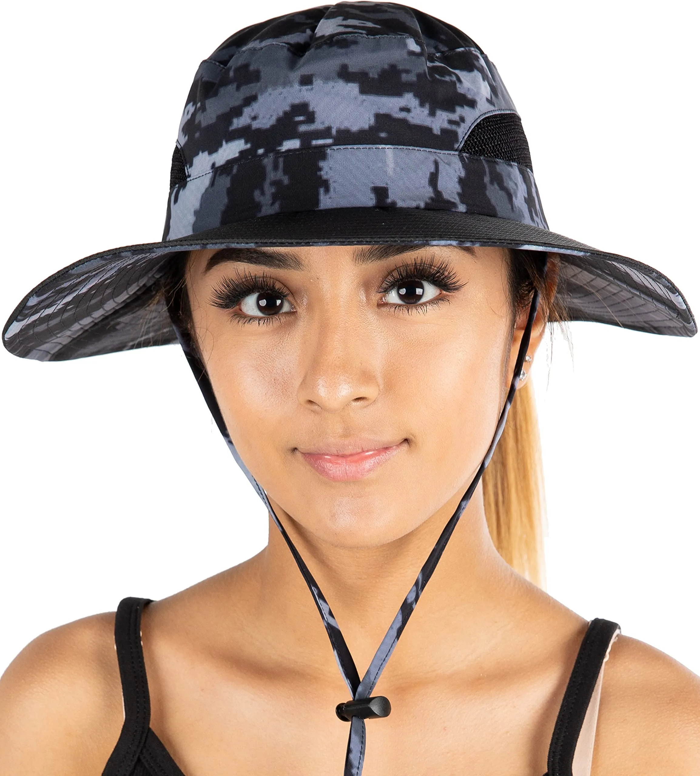 Ponytail Mesh Bucket Hat by Funky Junque