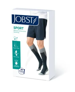 PR/1 JOBST SPORT STOCKING UNISEX, 20-30MMHG, XL, WHITE/GREY, CLOSED TOE