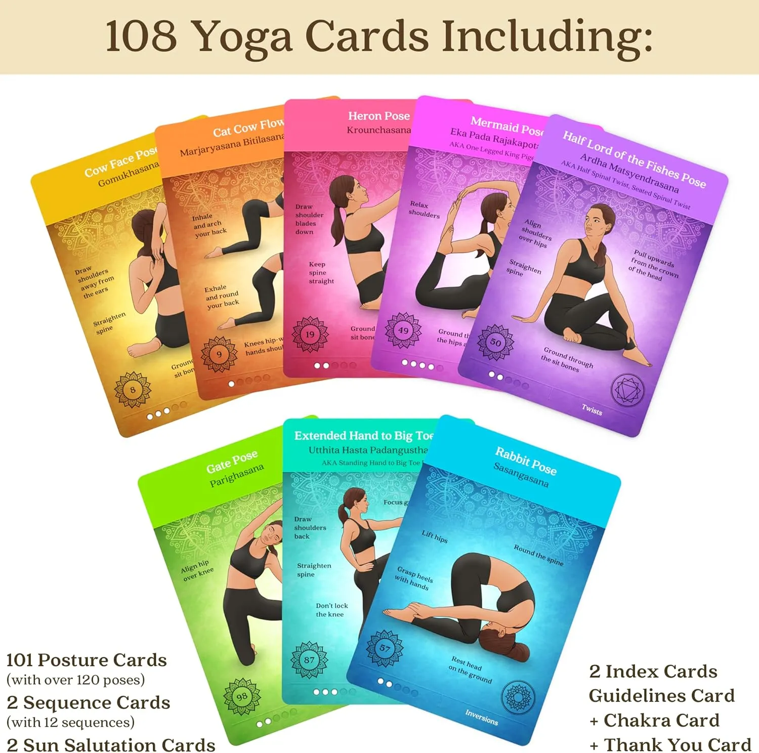 Premium Yoga Cards – Deck with Over 120 Yoga Poses