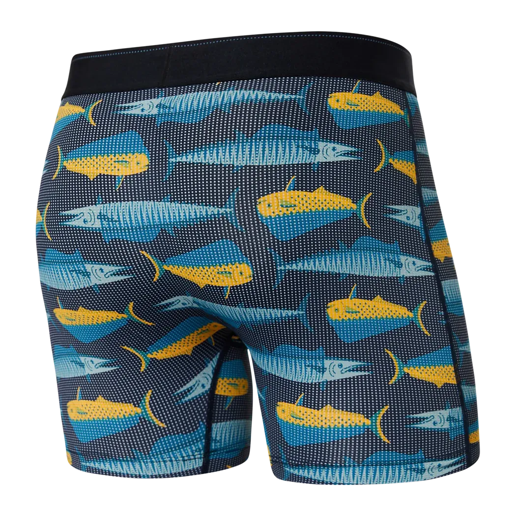 Quest Quick Dry Mesh Boxer Brief - Mahi Mahi Wahoo/Black