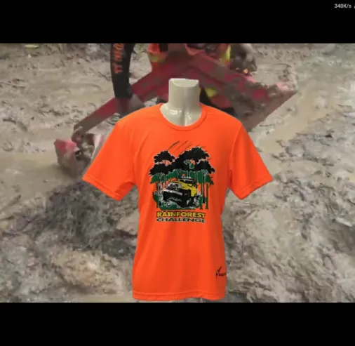 RAINFOREST CHALLENGE DRY FIT T-SHIRT - HI VISIBILITY ORANGE  - RFC-XL