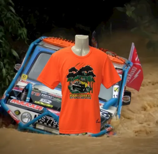 RAINFOREST CHALLENGE DRY FIT T-SHIRT - HI VISIBILITY ORANGE  - RFC-XL