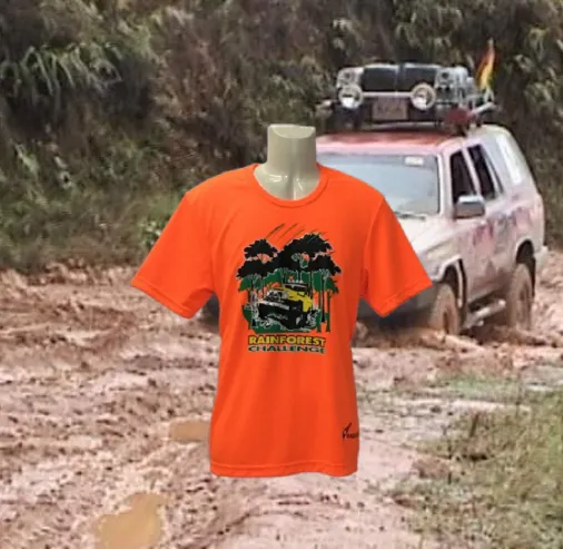 RAINFOREST CHALLENGE DRY FIT T-SHIRT - HI VISIBILITY ORANGE  - RFC-XL