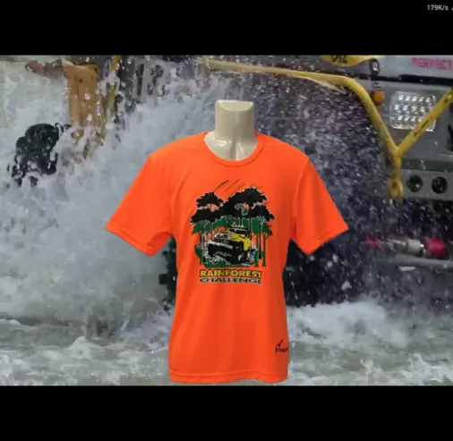 RAINFOREST CHALLENGE DRY FIT T-SHIRT - HI VISIBILITY ORANGE  - RFC-XL