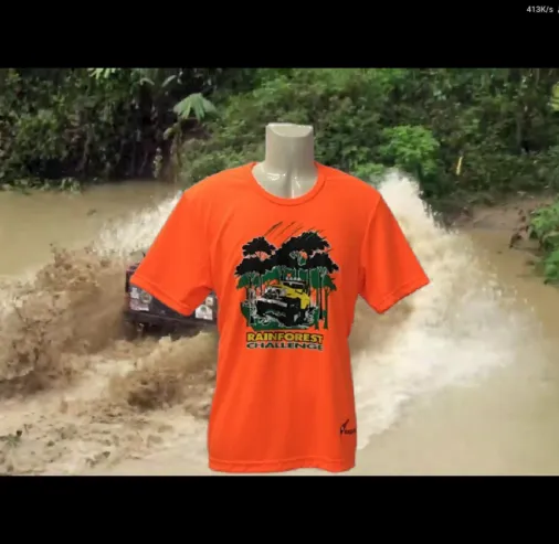 RAINFOREST CHALLENGE DRY FIT T-SHIRT - HI VISIBILITY ORANGE  - RFC-XL
