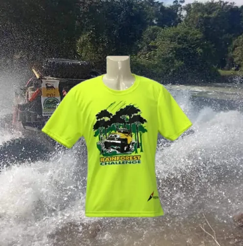 RAINFOREST CHALLENGE DRY FIT T-SHIRT - HI VISIBILITY YELLOW - RFC-S