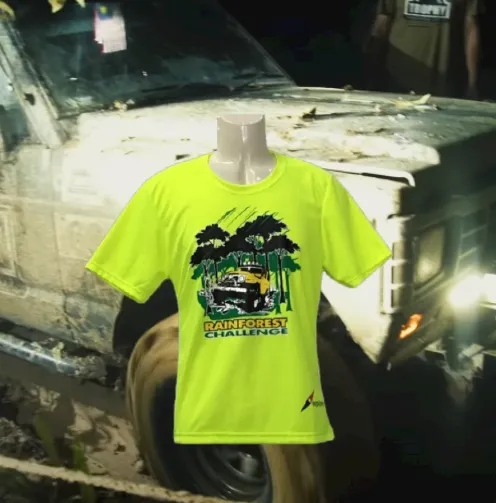 RAINFOREST CHALLENGE DRY FIT T-SHIRT - HI VISIBILITY YELLOW - RFC-XL