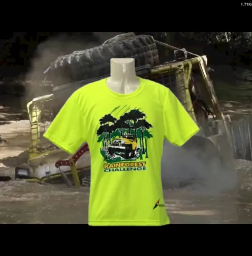 RAINFOREST CHALLENGE DRY FIT T-SHIRT - HI VISIBILITY YELLOW - RFC-XL