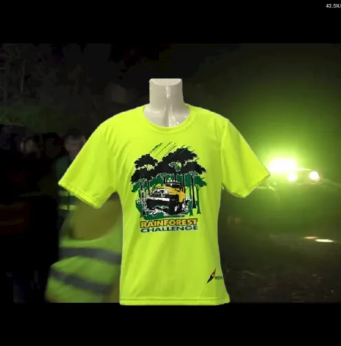 RAINFOREST CHALLENGE DRY FIT T-SHIRT - HI VISIBILITY YELLOW - RFC-XL