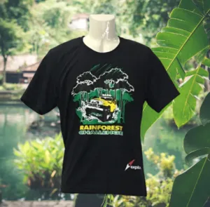RAINFOREST CHALLENGE DRY FIT T-SHIRT - RFC - 3XL BLACK ROUND NECK MICROFIBER T-SHIRT