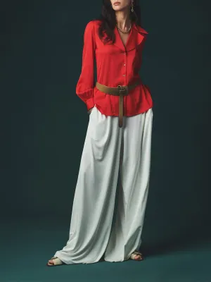 Red Luxembourg Silk Shirt