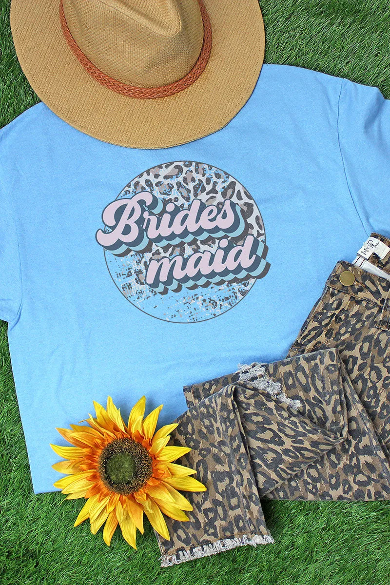 Retro Cheetah Bridesmaid Dri-Power 50/50 Tee