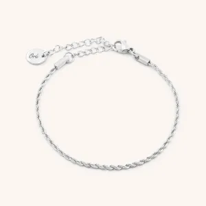 Romy Rope Chain Bracelet, Silver