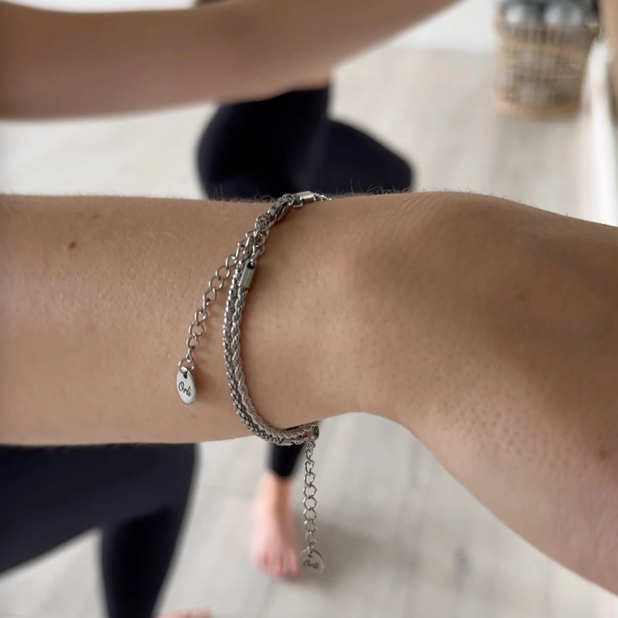 Romy Rope Chain Bracelet, Silver