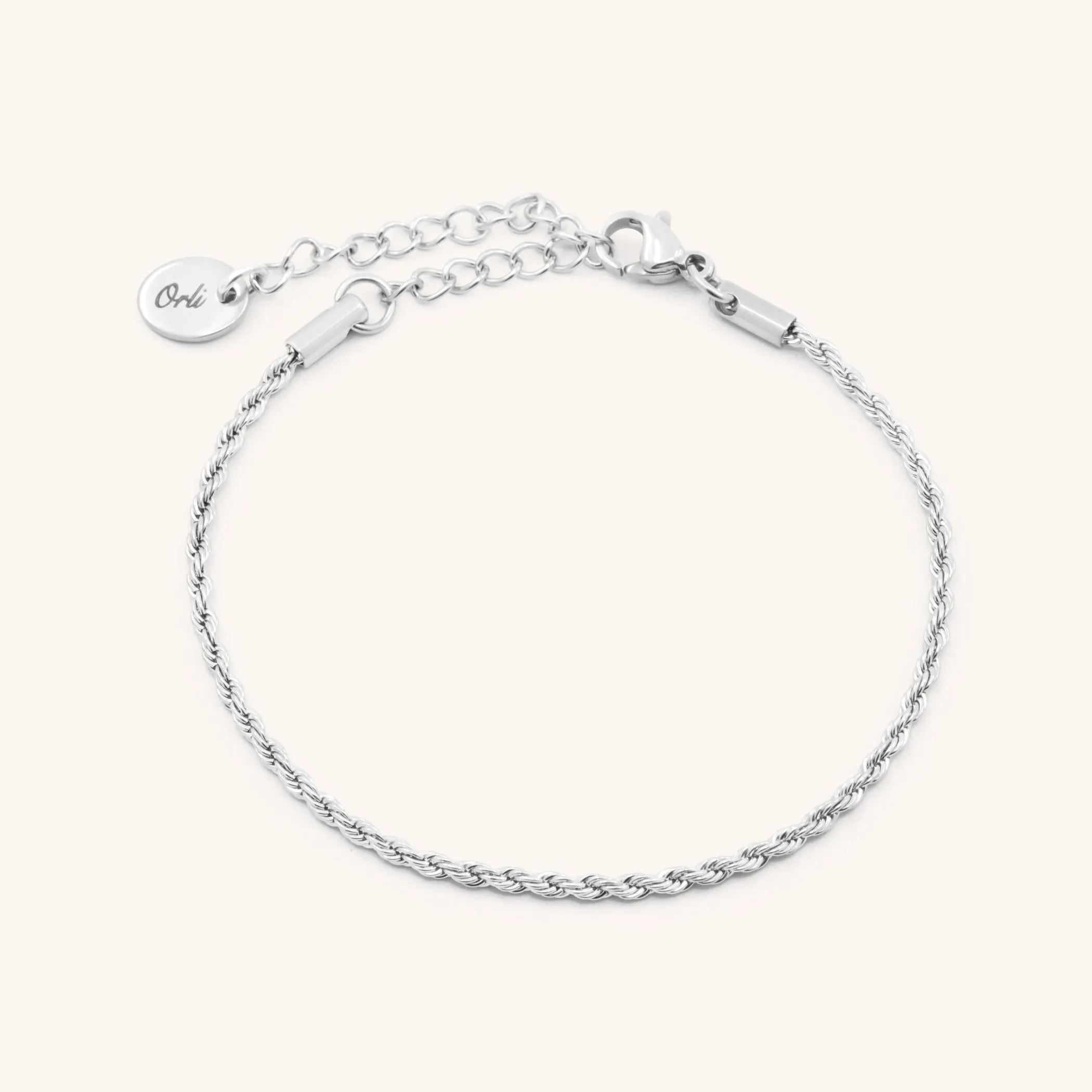 Romy Rope Chain Bracelet, Silver