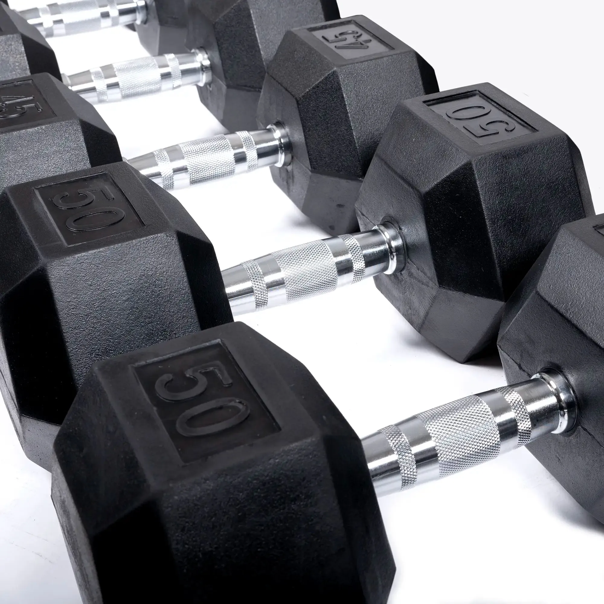 Rubber Hex Dumbbells