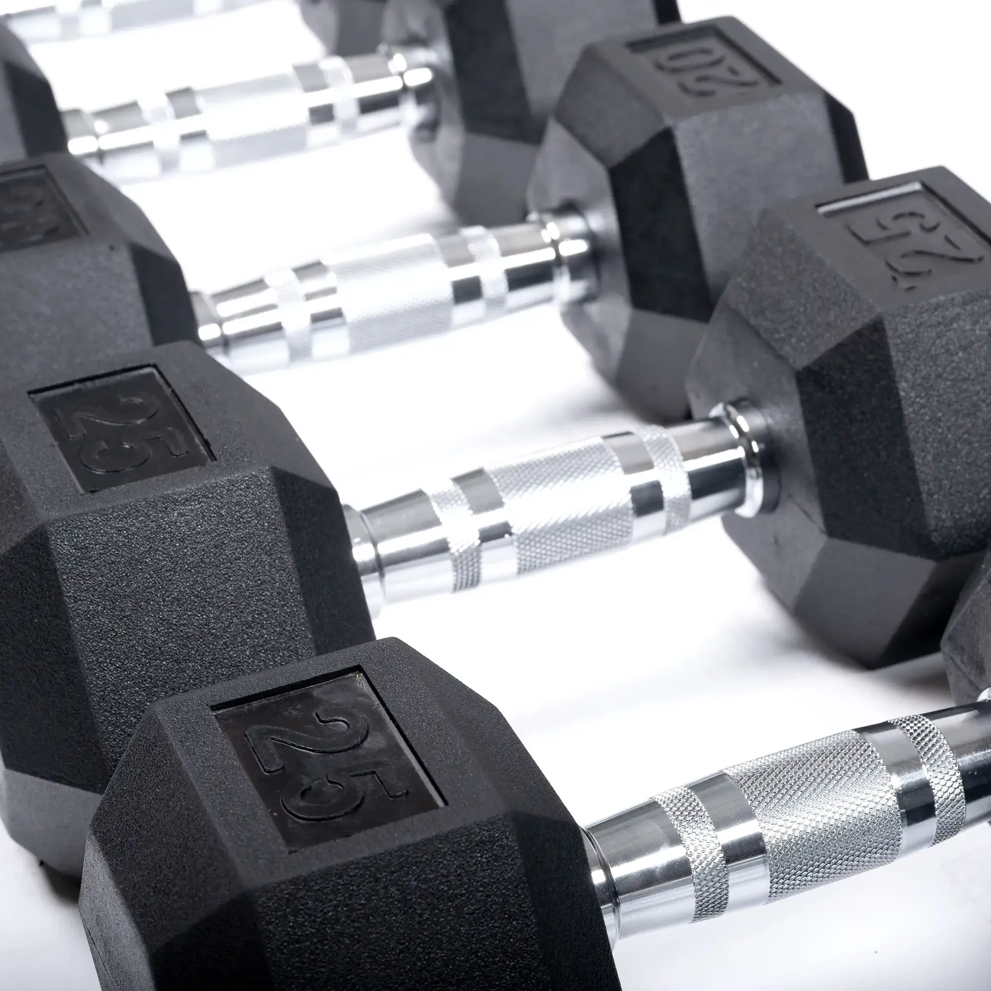 Rubber Hex Dumbbells