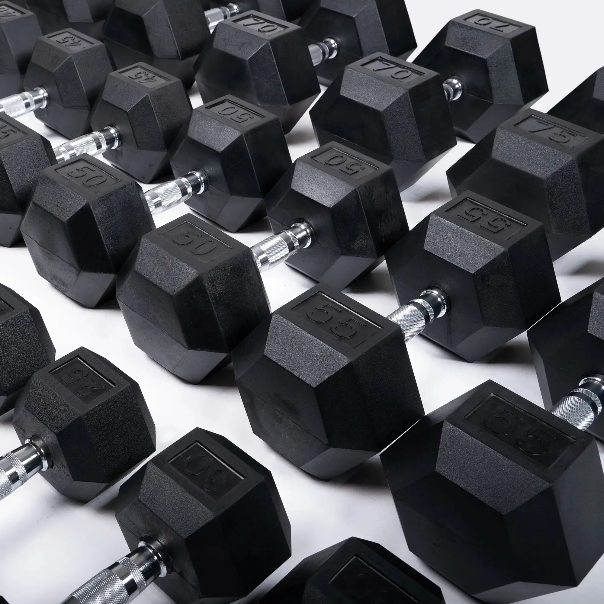 Rubber Hex Dumbbells