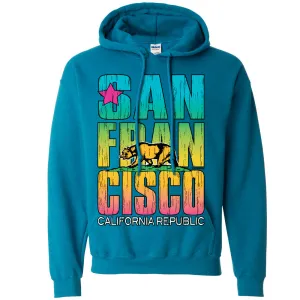San Francisco California Neon Rainbow Sweatshirt Hoodie