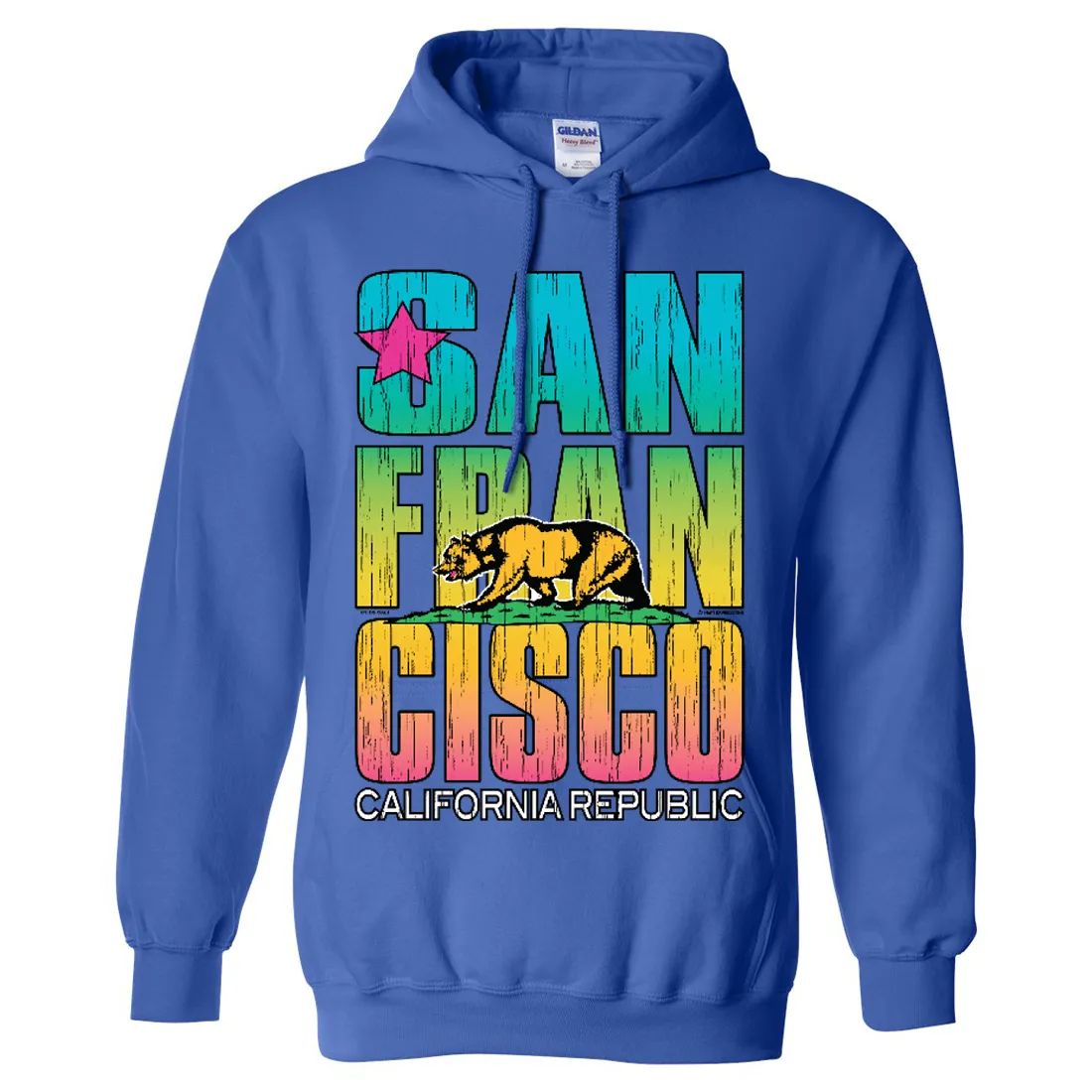 San Francisco California Neon Rainbow Sweatshirt Hoodie