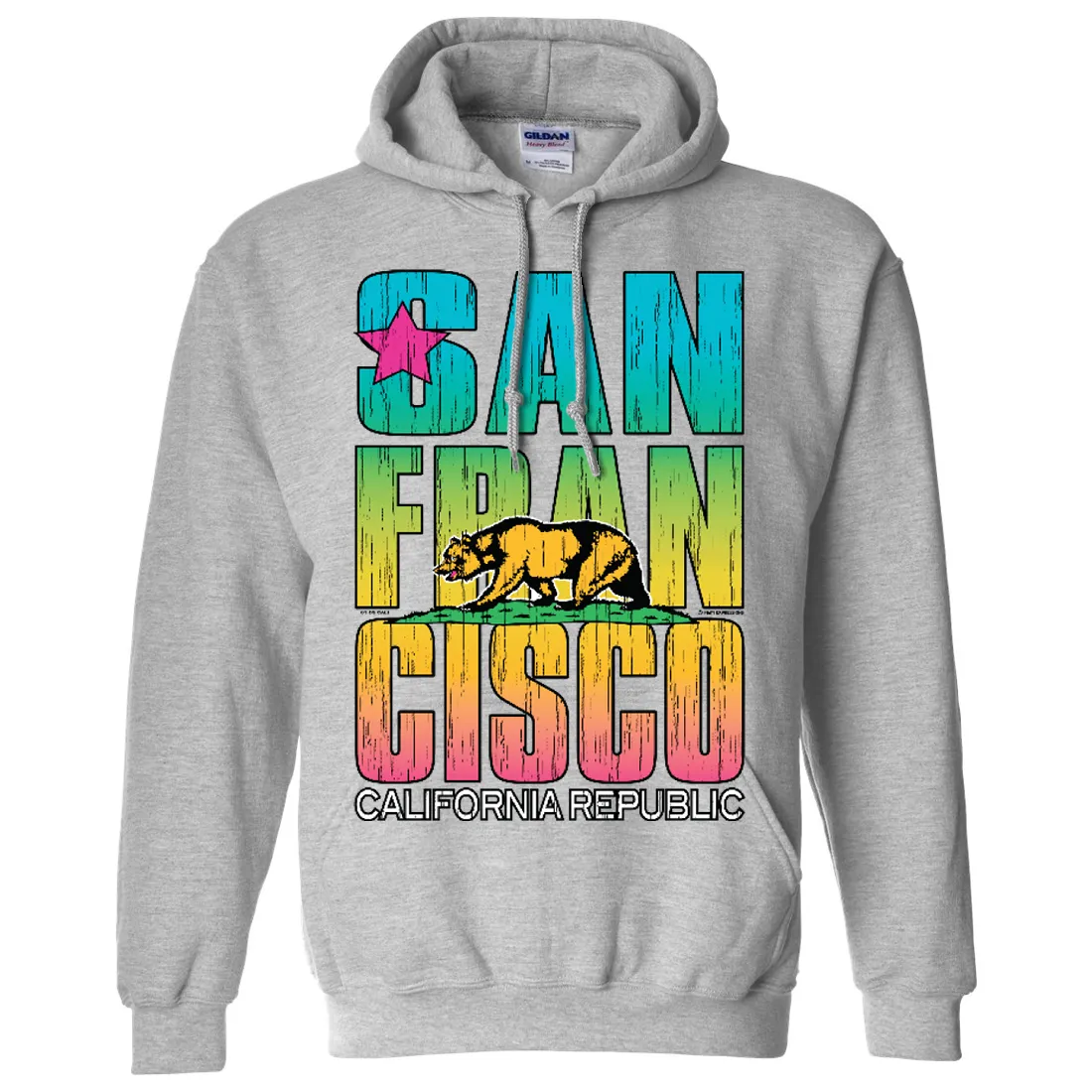 San Francisco California Neon Rainbow Sweatshirt Hoodie
