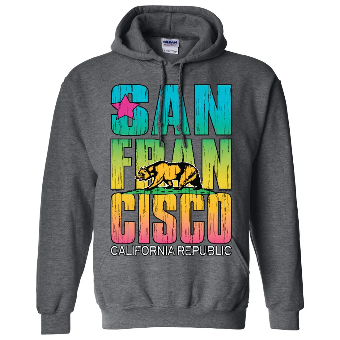 San Francisco California Neon Rainbow Sweatshirt Hoodie