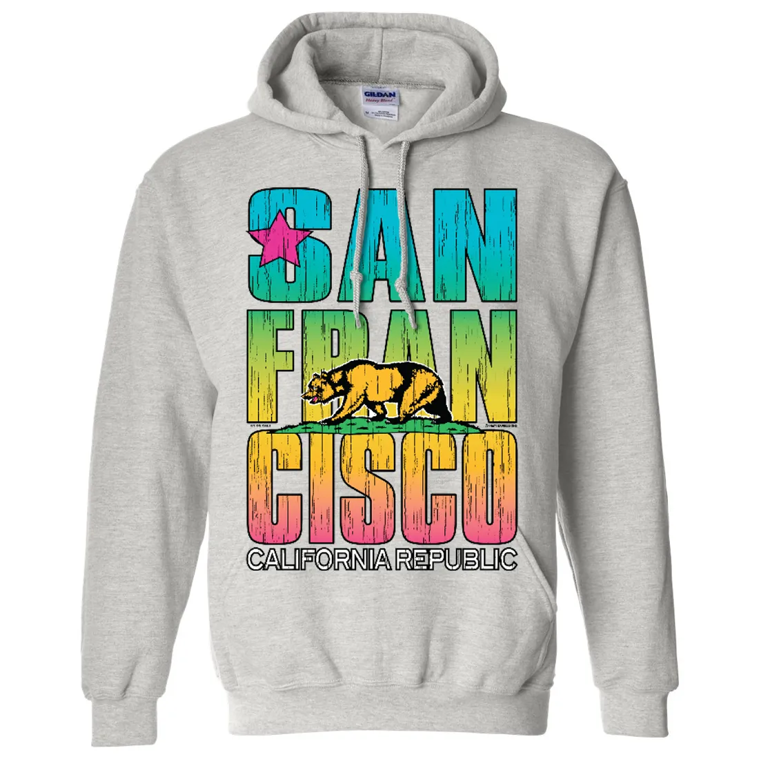 San Francisco California Neon Rainbow Sweatshirt Hoodie