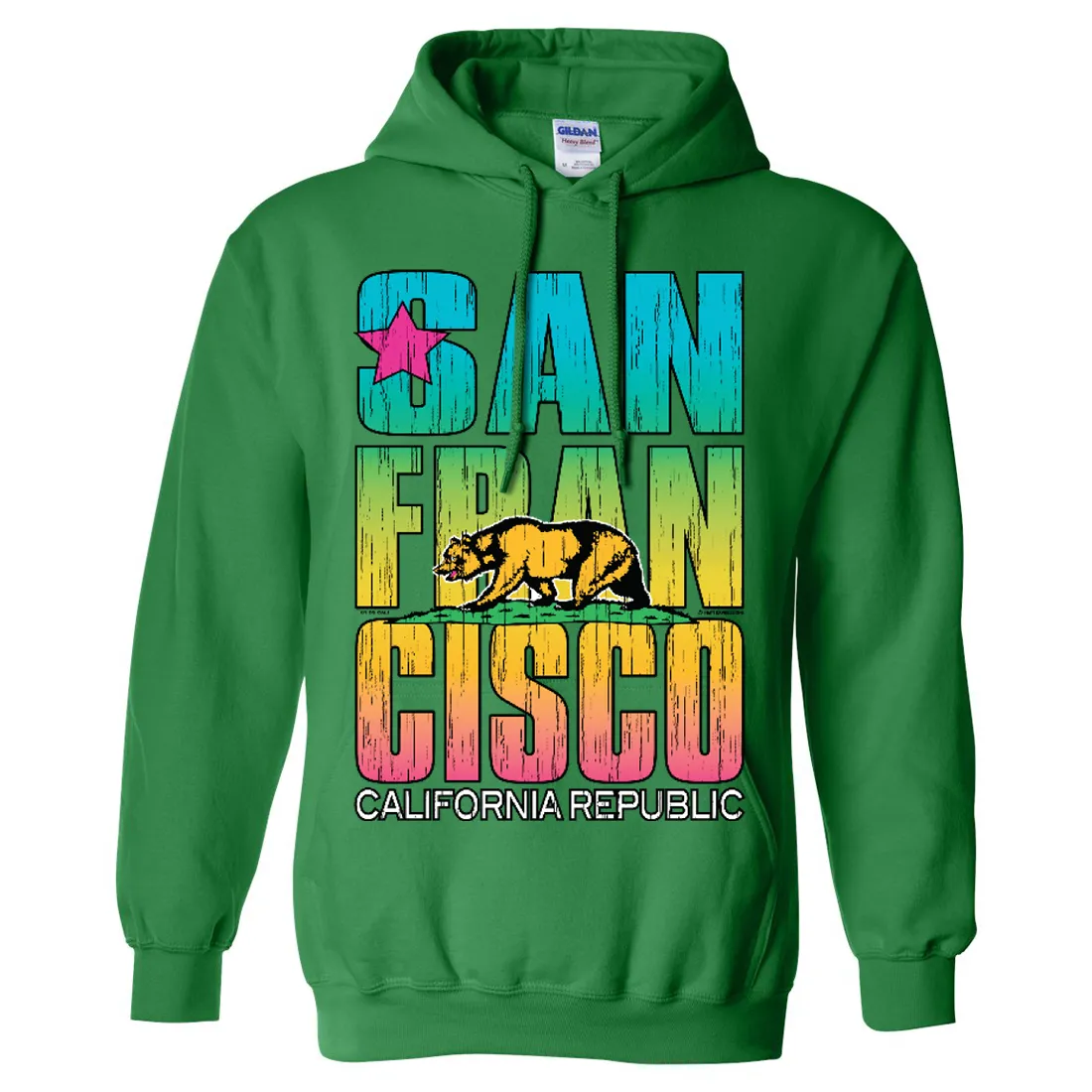 San Francisco California Neon Rainbow Sweatshirt Hoodie