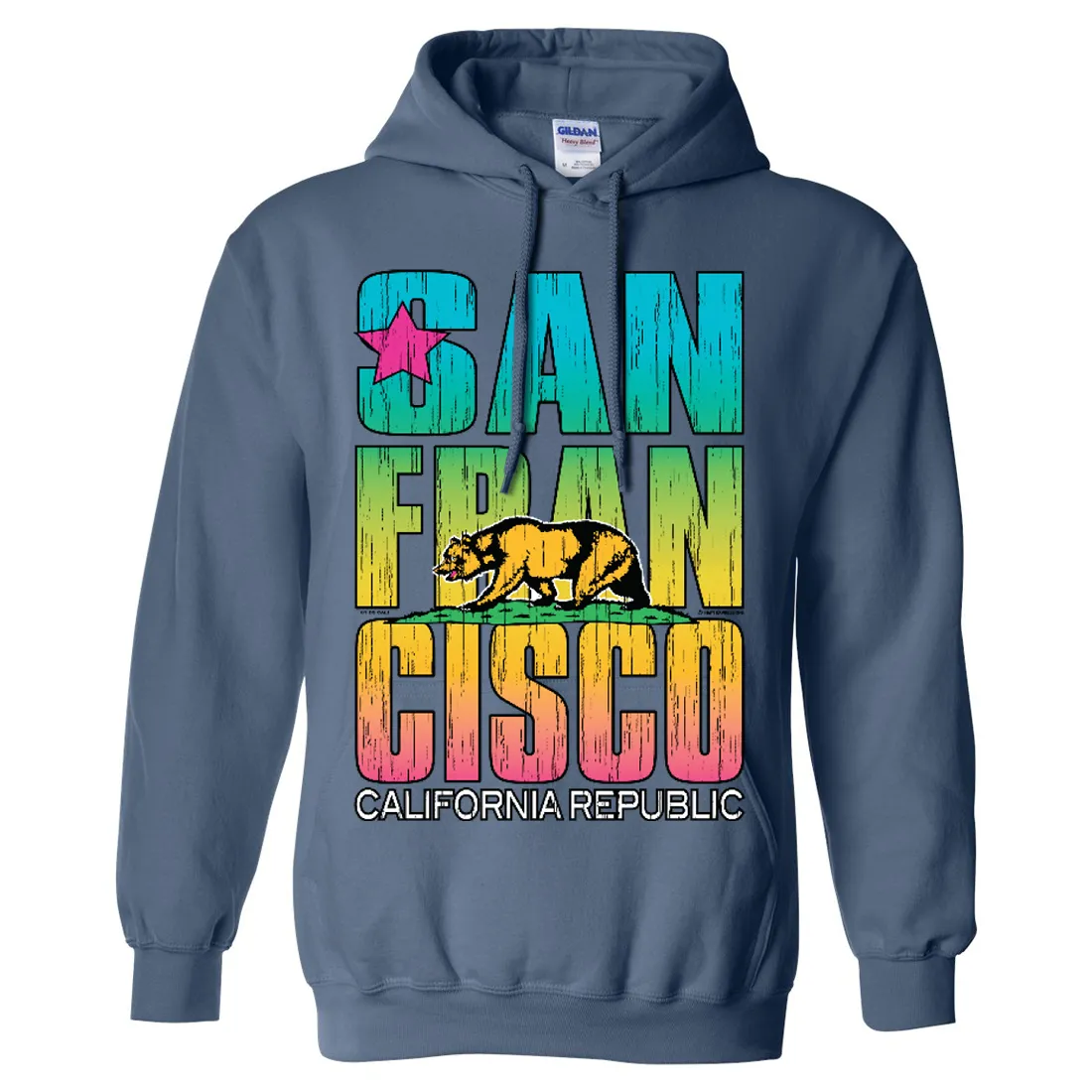 San Francisco California Neon Rainbow Sweatshirt Hoodie